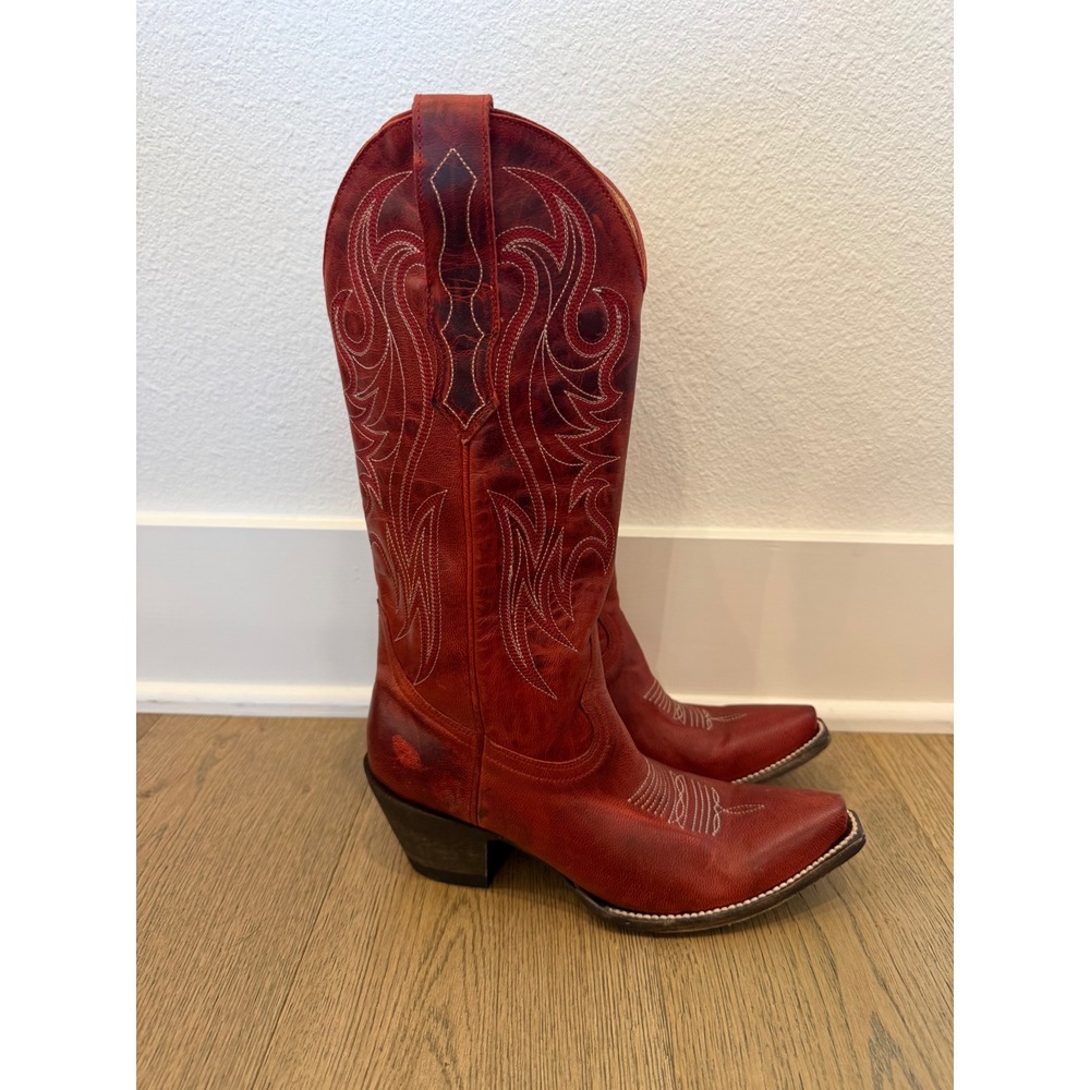 Idyllwind Women's Redhot Leather Cowboy Boots Snip Toe BIWFA22L106 6B - Picture 3 of 9